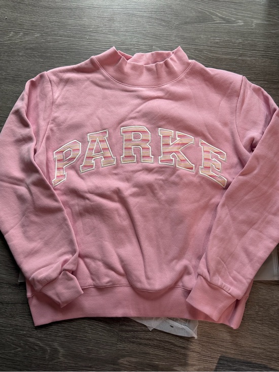 Parke Tops - Parke Varsity Mockneck Sweetpea NWT